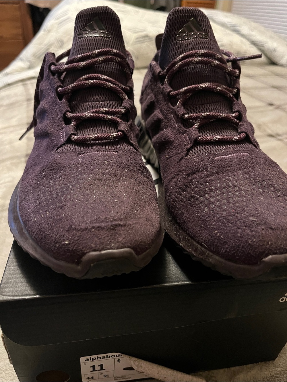 adidas Knit Running Shoes - Plum size 11